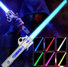 Lightsaber For Kids - LED 7 Color Expandable StarWars FX Sound Sword USB Charged