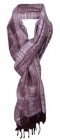 Tigertie Schal In Rosa Lila Gemustert Mit Fransen - GrößE 190 X 70 Cm
