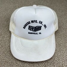Rogers Manufacturing Hat Trucker Snapback Cap Nashville Tennessee White VTG