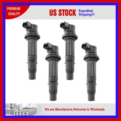 4PC IGNITION COIL For 2002-2006 Yamaha YZF-R1 2009-2016 Yamaha Vmax 1700 F6T558