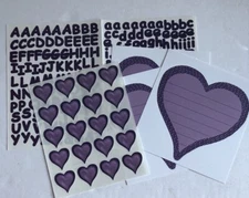 5 Pieces Mini ABC/123 /Hearts /Journal Boxs￼ Creative Memories Sticker Sheets