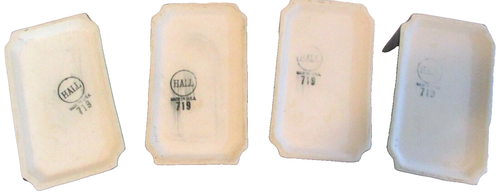 Vintage Hall Restaurant Ware Set of 4 Black Stoneware PACKET HOLDERS #719 MINT - Picture 3 of 4