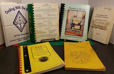 6 SOUTHERN COOKBOOKS 1000 Recipes, NEW ORLEANS FAVORITES CREOLE FOOD signed book