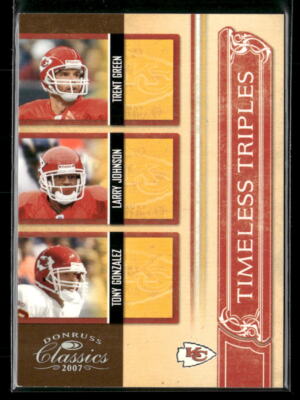 2007 Donruss Classics #TT-8 Green / Johnson / Gonzalez Triples Silver #/250