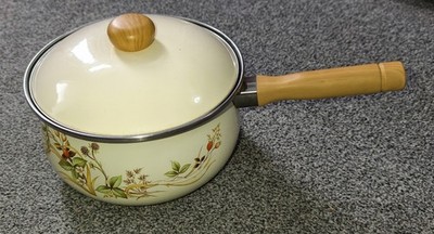 Vintage M&S St Michael Harvest Design 21,5 cm Soßenpfanne mit Deckel Antihaft