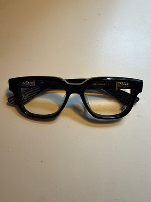 Chrome Hearts Vagillionaire II Glasses Black/Clear 54-19-152mm With Pouch