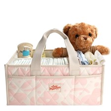 Diaper Caddy Organizer for New Parents, Baby Diaper Caddy with Water-Resistan...