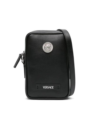 BNWT Versace Leather Medusa Biggie Small Phone Crossbody Bag $850