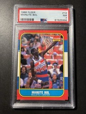 Manute Bol 1986 Fleer Basketball NBA Washington Bullets #12 PSA 7