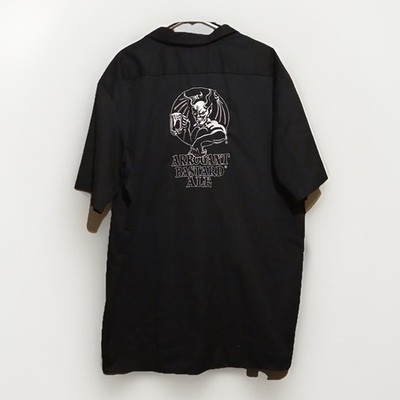 Arrogant Bastard Embroidered Dickies Work Shirt Size 2XL