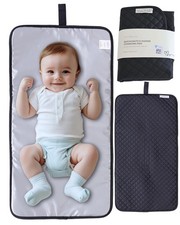 Diaper Changing Pad Portable with Magnetic Latches, Baby Regular, Black Twill