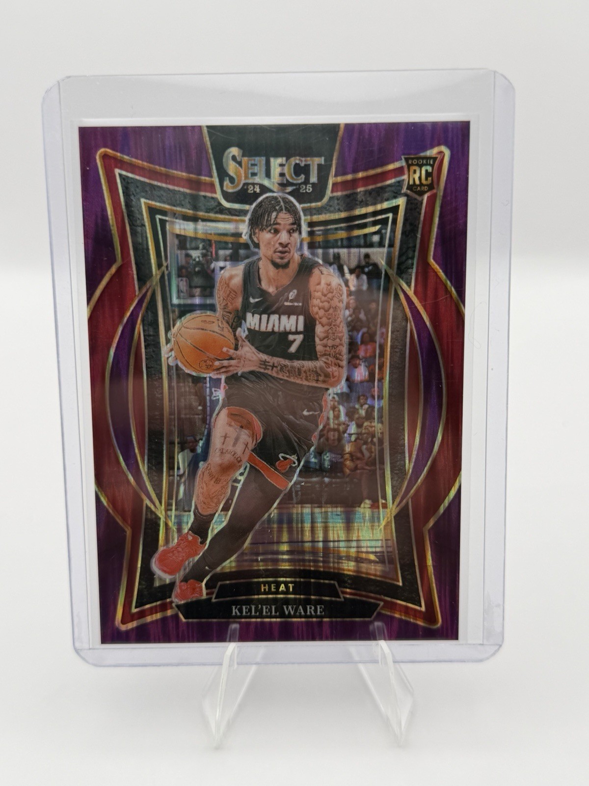 2024-25 Panini Select - Concourse Kel'el Ware #66 Purple Flash Prizm /249 (RC)