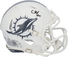Chop Robinson Miami Dolphins Signed Riddell 2024 Salute To Service Mini Helmet