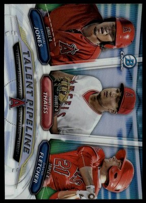 2018 Bowman #TP-LAA David Fletcher / Matt Thaiss / Jahmai Jones Chrome