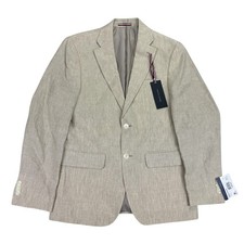Tommy Hilfiger Mens Modern Fit 100 Linen Solid Sport Coat Tan 36S