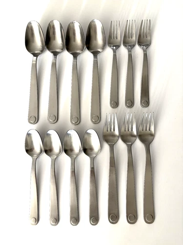 Gourmet Settings TAXI Stainless Soup Spoons Teaspoons Forks & Salad Forks 14Pc