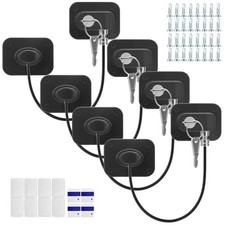 4 PCS Safety Locks, Self-Adhesive Dual-Use Home Security Window Restrictor Locks