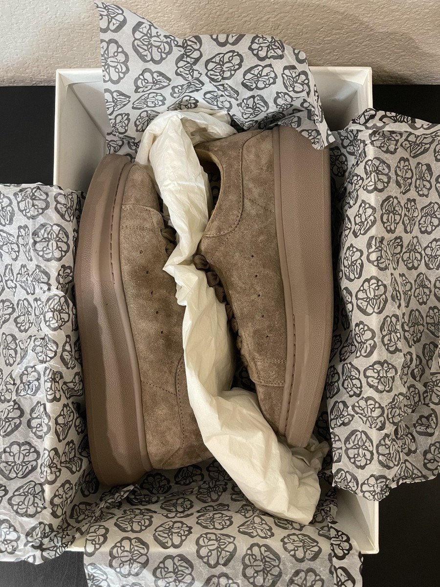 Alexander McQueen Oversized Sneaker Beige Suede Men's Athletic