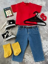 PLEASANT COMPANY American Girl Today Vintage 1995 BLUE JEAN BASICS Outfit