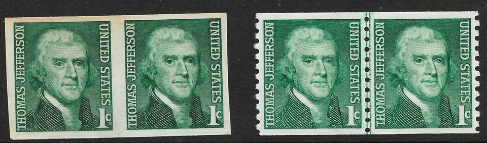 US Stamp #1299b 1c. Jefferson Imperforate Error MNH - Image 2 of 2