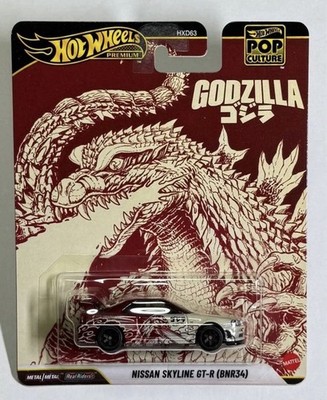 Hot Wheels Premium Godzilla Nissan Skyline GT-R BNR34 Diecast Car
