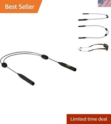 Cablz Skinnyz Zipz Eyewear Retainer | Black Stainless Cable Eyewear Retainer Str