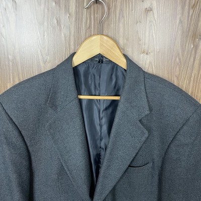 Mario Ferranti Sport Coat Mens 44R Gray Multicolor 100% Pure Wool Three Buttons