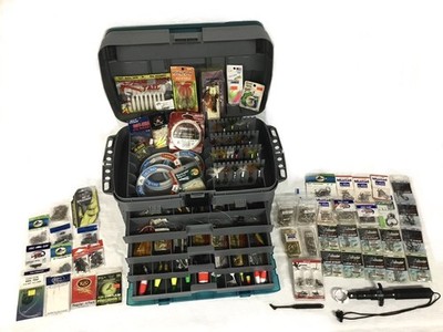Plano Guide 759 Tackle Box FULLY LOADED Lures Spoons Jig Heads Line Fly Fishing