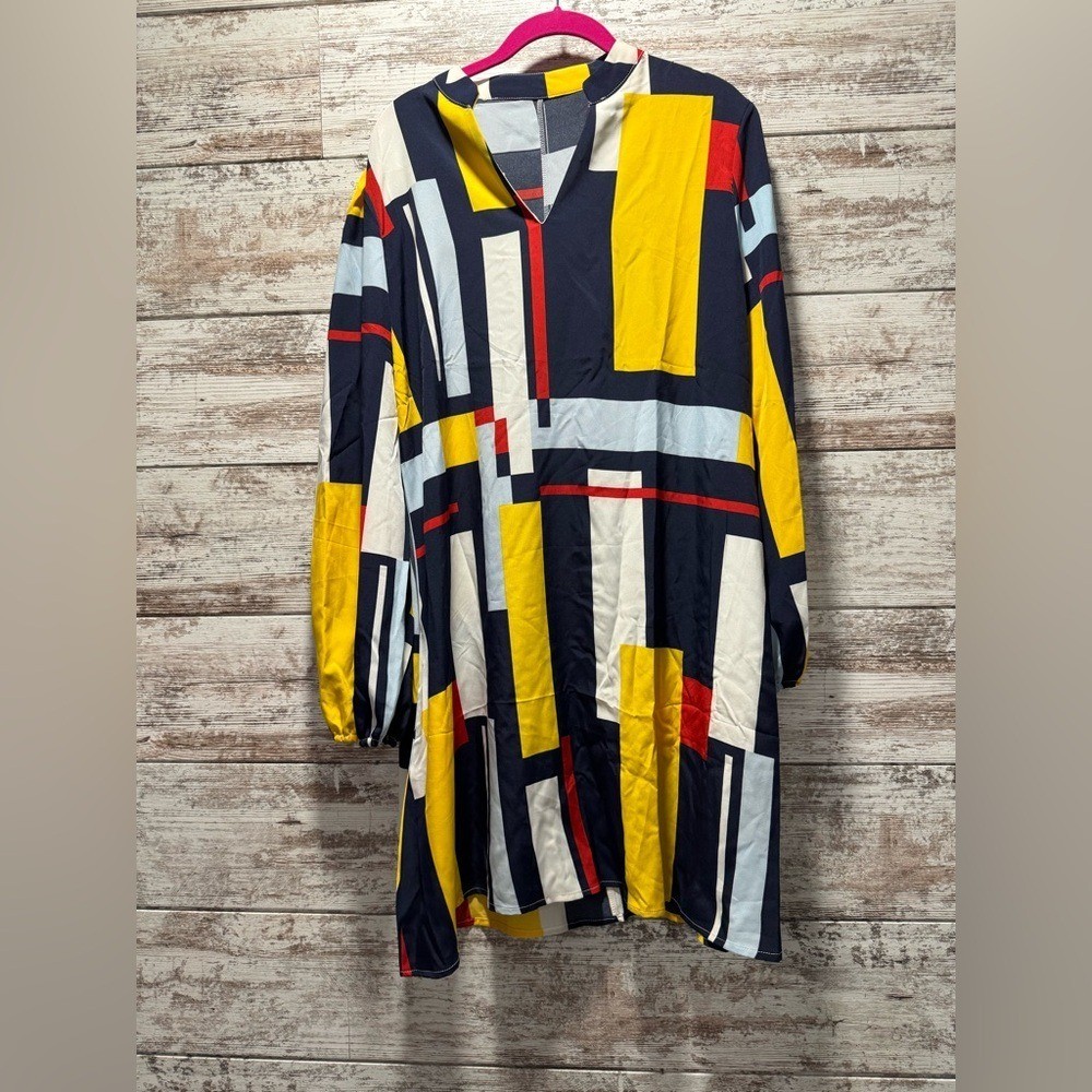 Colorful Geometric Patterned Tunic - image 1