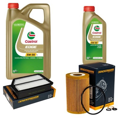 Inspektionspaket Castrol EDGE Titanium 5W-30 LL 6L für Hyundai i40 CW 1.7