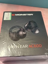 Monster Open Ear AC600 Earbuds Bluetooth 5.4 Bone Conduction - Black New