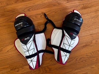 Bauer Vapor X 60 16 Inch Ice Hockey Shin Guards 16'' black red 16.0 senior sr