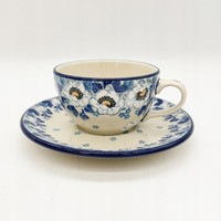 Tasse Handgefertigte Tasse Mit Untertasse Bunzlauer Keramik