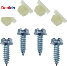License Plate Screw Kit, Stainless Steel Self Tapping Bolts Nylon Screw Inserts