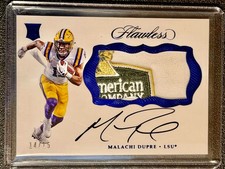 2017 Flawless Collegiate Malachi Dupre Patch Auto LSU RPA-MD 14/15 Sapphire RC