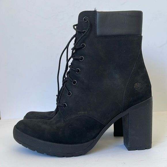 TIMBERLAND Womens Allington Lace -Up Inch Boot in Black Nubuck