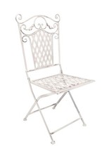 Sedia in ferro bianco shabby da giardino balcone terrazzo in stile shabby