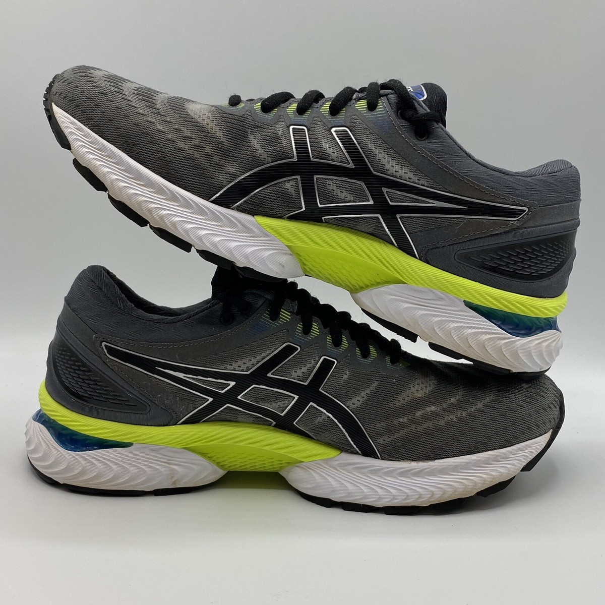 ASICS Mens Gel-Nimbus 22 FlyteFoam Lace Up Running Shoes Piedmont Gray Size 11.5 Asics men main image 2