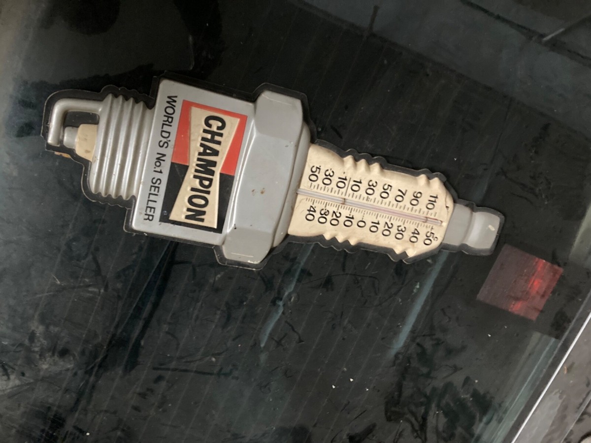 CHAMPION Spark Plug Thermometer Marketing Display plastc | eBay