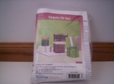 Sunrise Craft & Hobby  ''DOWN THE CHIMNEY'' Sequin Sit Set Sequin Kit set of 3