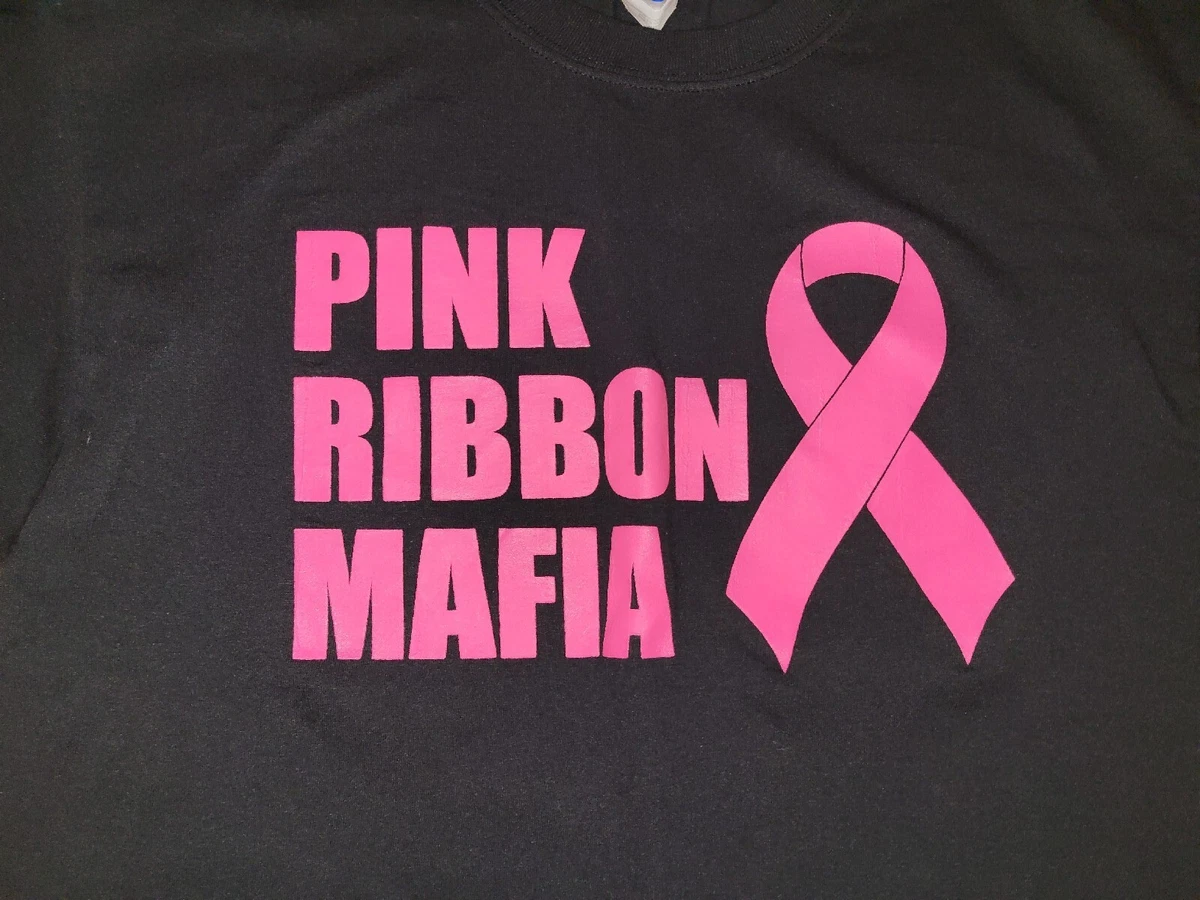 Vintage Pink Ribbon Mafia Men's Breast Cancer Awareness Shirt Size Large |  eBay