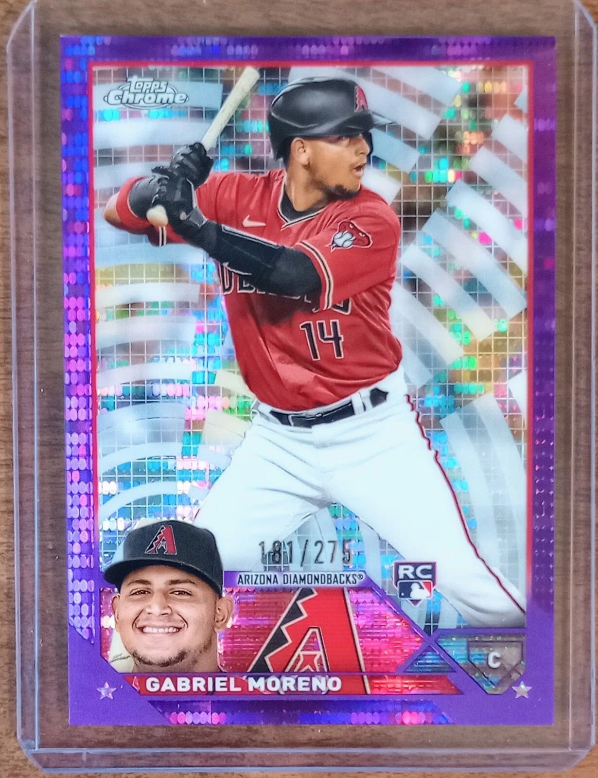 Gabriel Moreno 2023 Topps Chrome #189 Sonar Purple Refractor /275 Rookie Card RC
