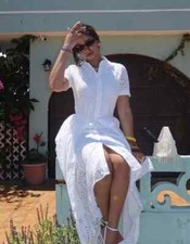 ZARA NEW WOMAN SS24 ZW COLLECTION EMBROIDERED SHIRTDRESS WHITE 2614/271 XS