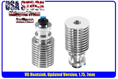 V6 HeatSink - Hotend Cooling - Short 1.75, Bowden for V6 Hotend 3D Printer