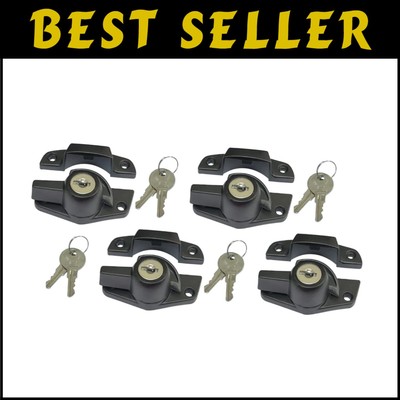 Child-Proof Keyed Sash Lock with Zinc Construction - Secure Your Windows, 4 Pack