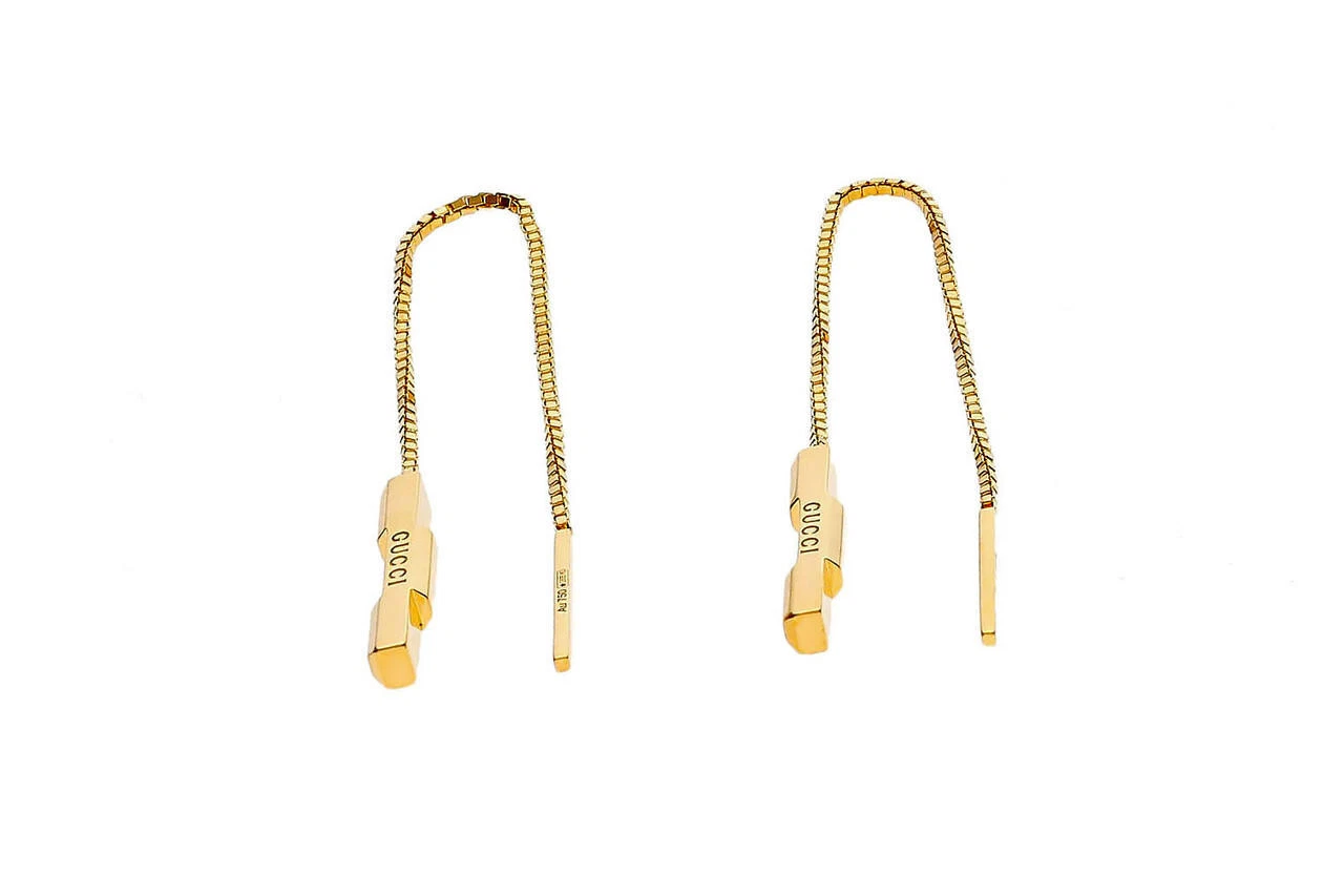 GUCCI Orecchini Ciondolo Lunghi Oro Giallo 18K Gucci Link To Love YBD66211500100U