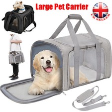 Large Pet Carrier Bag Portable Soft Fabric Fold Dog Cat Puppy Travel Bag in UK