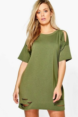 distressed t shirt dress uk