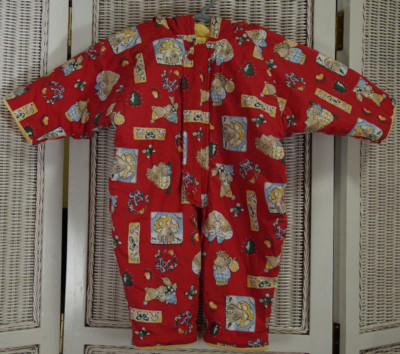 ALPHABET DUGUY Baby Schneeanzug 6 Monate / 68 cm rot Wintermotive Igel Pilze 