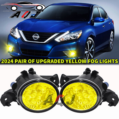 Fits For Nissan Altima Maxima Rogue Sentra Clear Lens Fog Lights Left + Right US